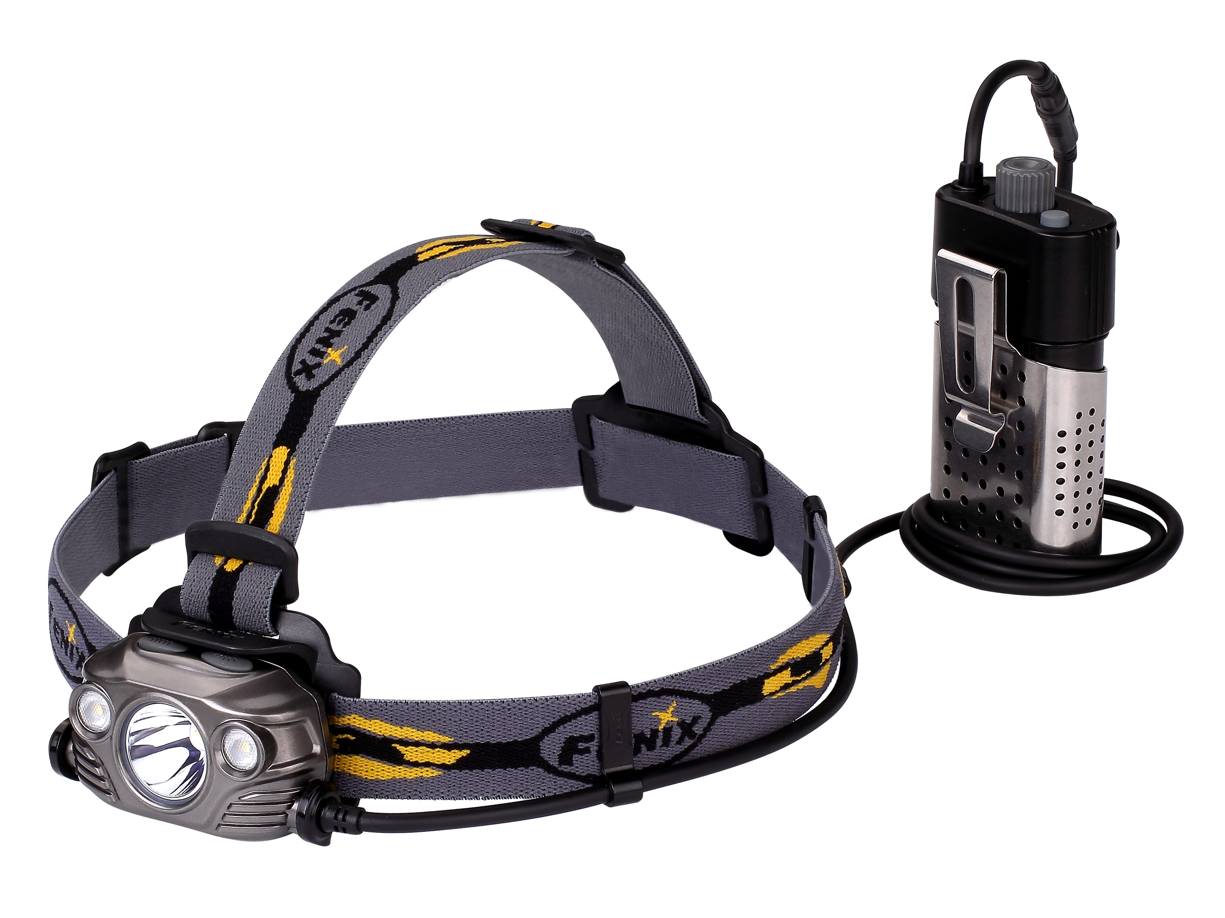 Fenix Stirnlampe hp 30r-1 Stirnlampe mit max. 1750 Lumen, 4 Helligkeitsstufen und SOS-Modus. Aus robustem Aluminium mit nur 285g. Verlängerungskabel und USB-Kabel im Lieferumfang enthalten.